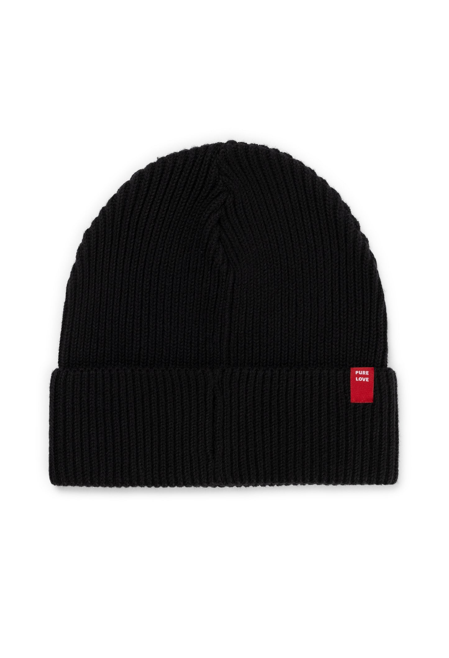 ADIL zwarte beanie bio katoen achterkant