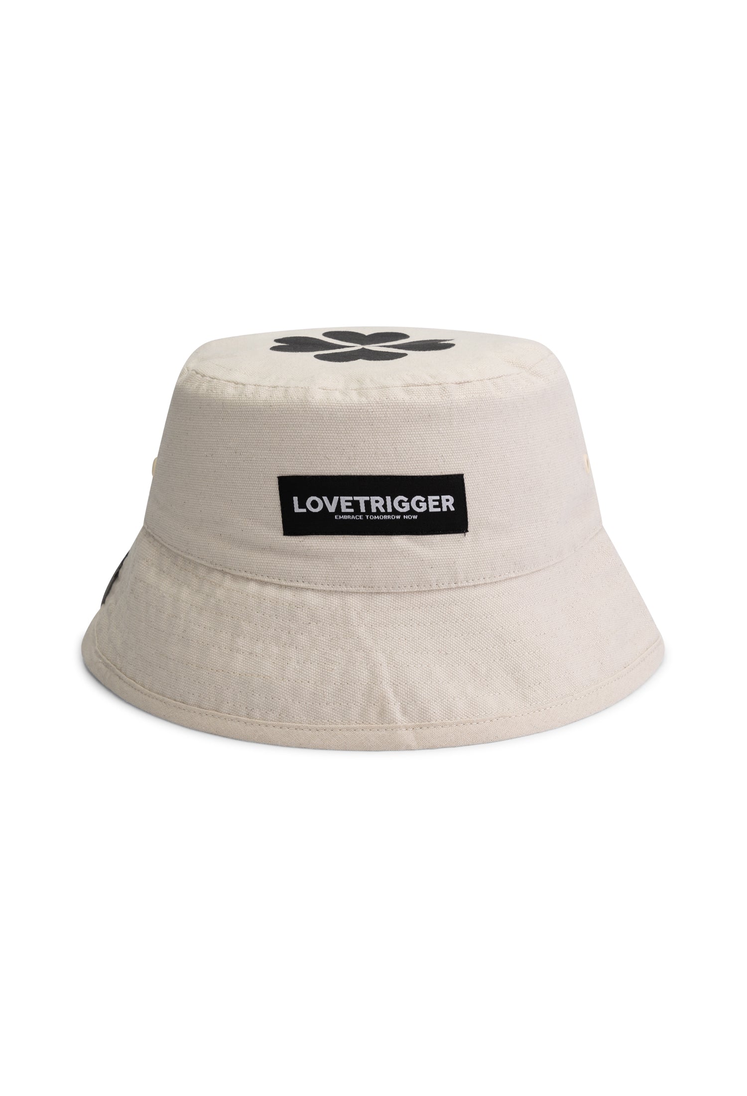 ARMIN off white bucket hat gerecycled katoen voorkant