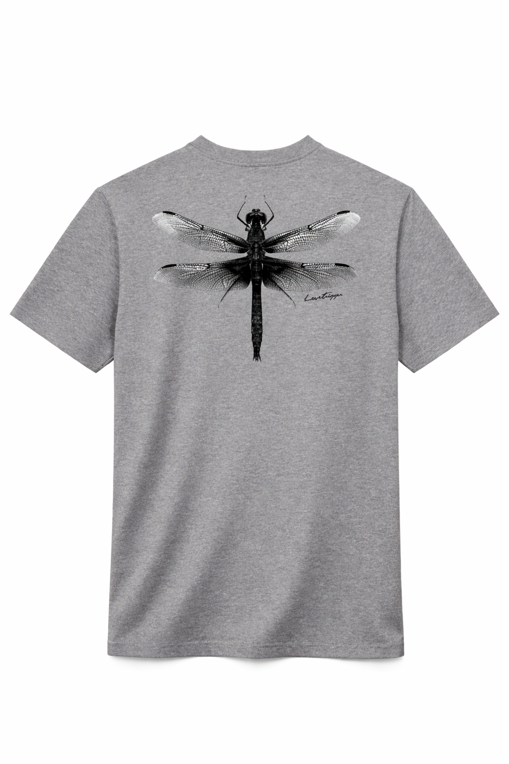 Grijs biologisch katoenen T-shirt TAMIR – achterzijde