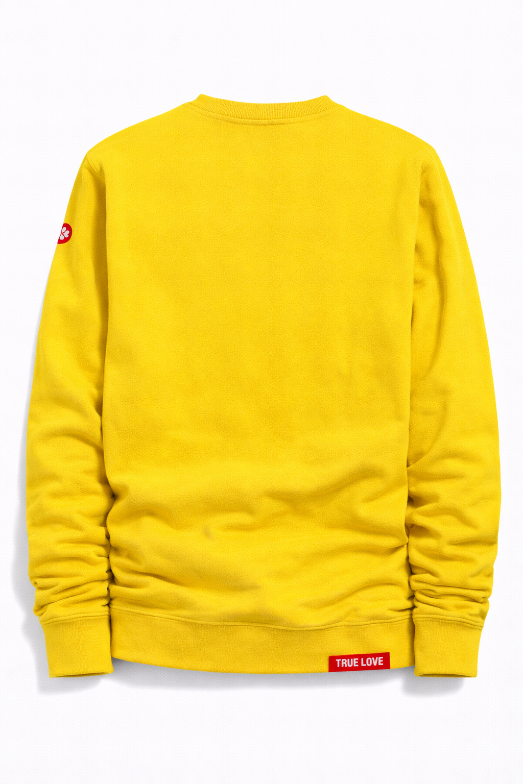 Lovetrigger SHINE yellow premium organic cotton sweat back view