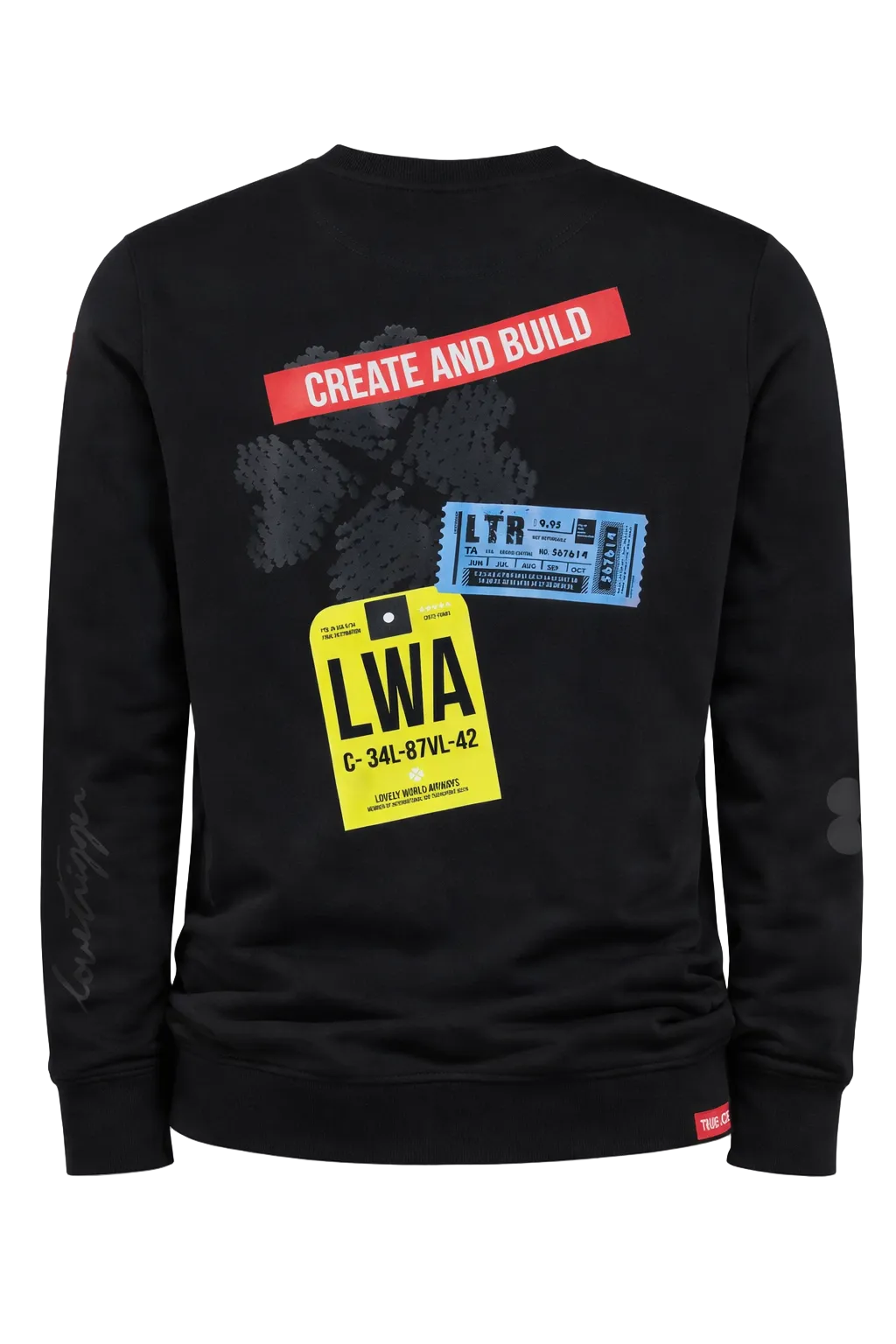 Lovetrigger SVERRE black sweater back view minimalist streetwear
