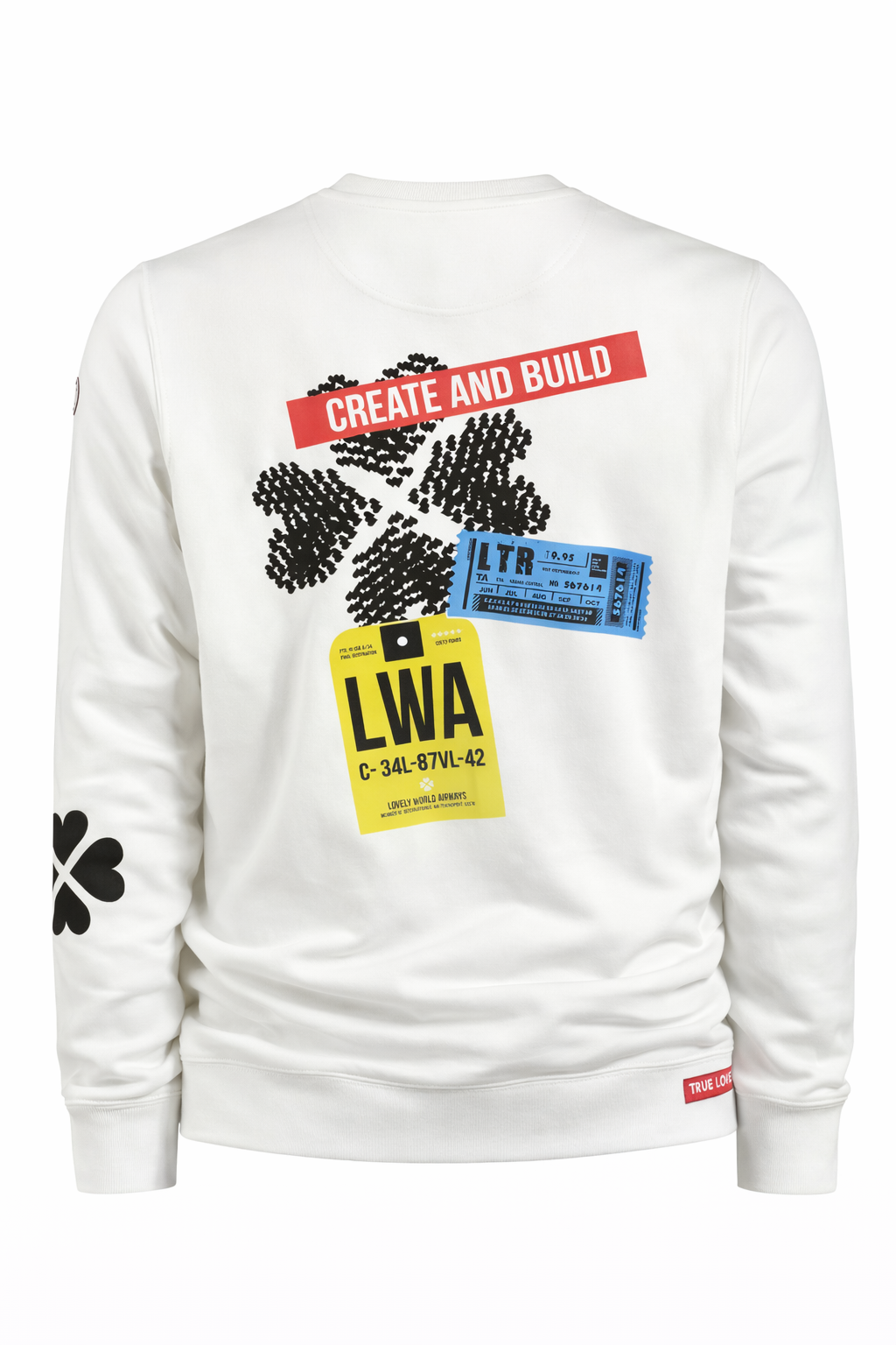 Lovetrigger SVERRE white sweater back view premium organic cotton