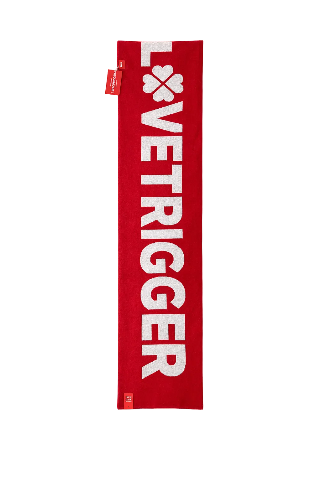 Lovetrigger AARON scarf brand name knit detail