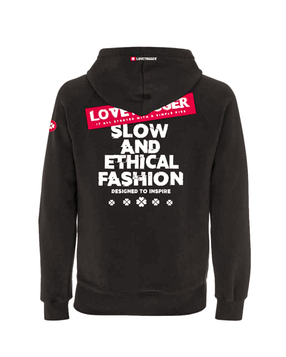 HARVEY hoodie heren biologisch katoen achterkant