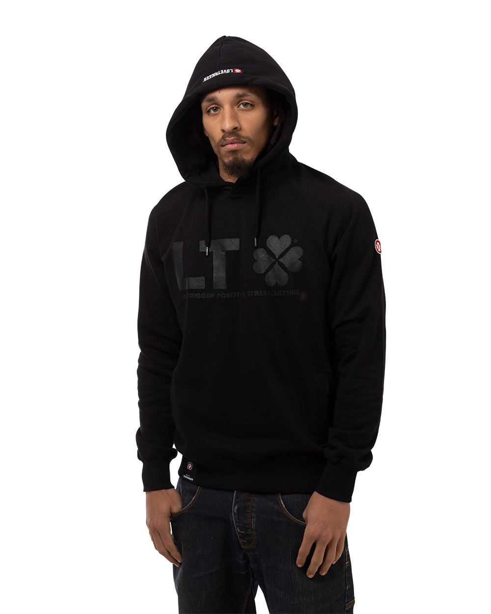 HARVEY hoodie heren biologisch katoen print voorkant