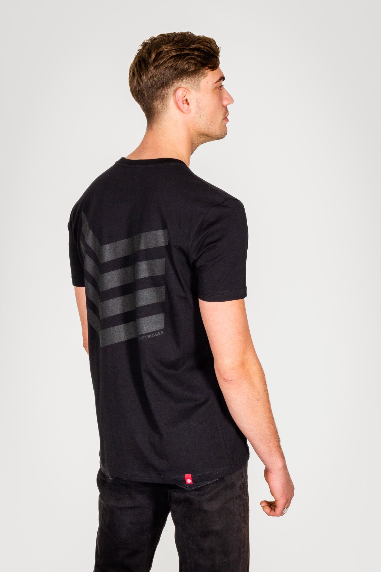 TAHA zwart t-shirt heren biologisch katoen pasvorm