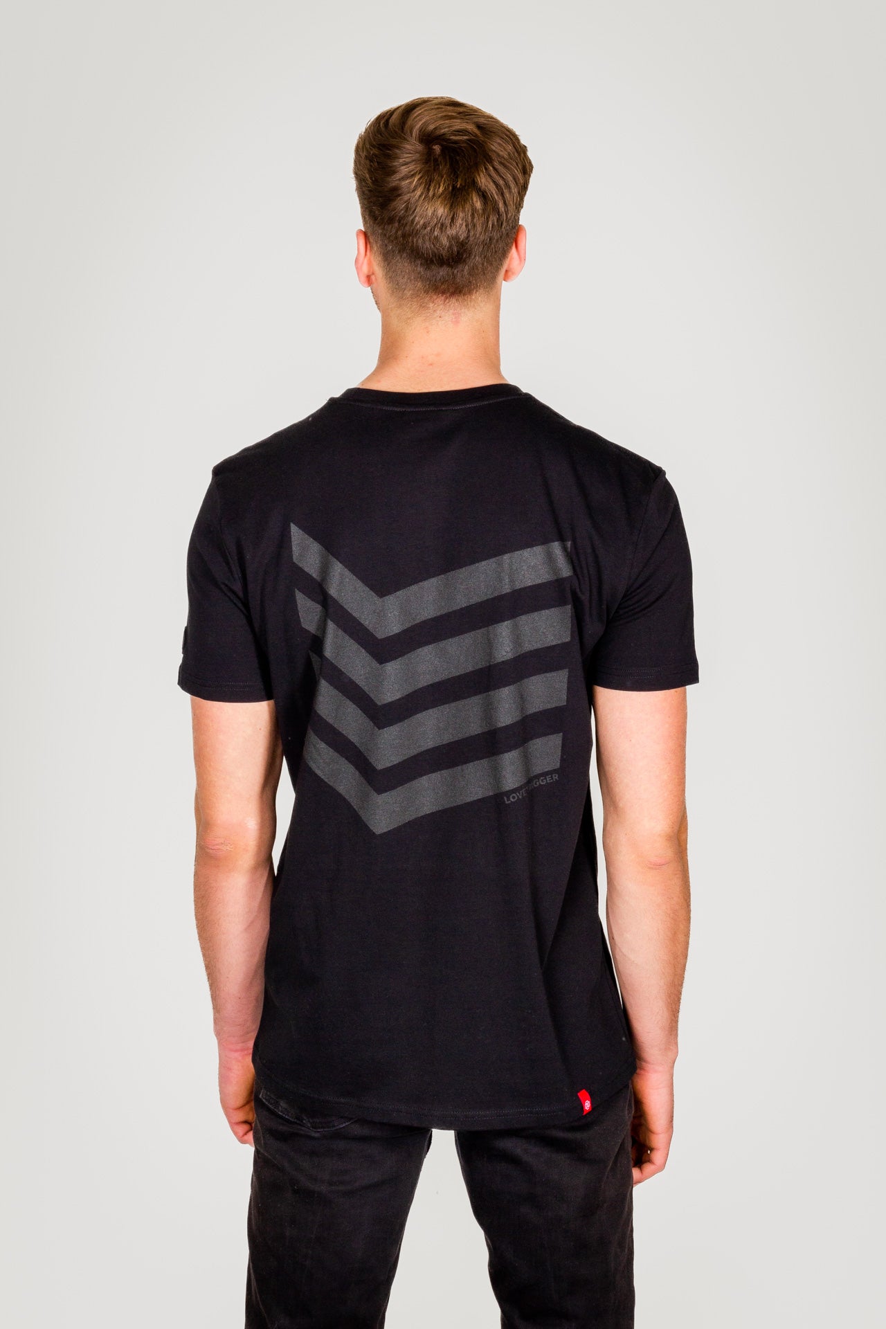 TAHA zwart t-shirt heren biologisch katoen pasvorm