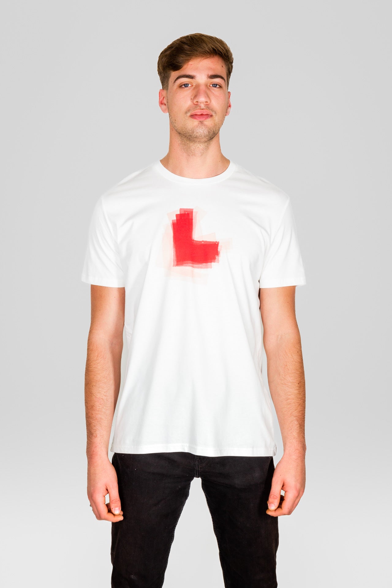 TROY off white t-shirt biologisch katoen pasvorm