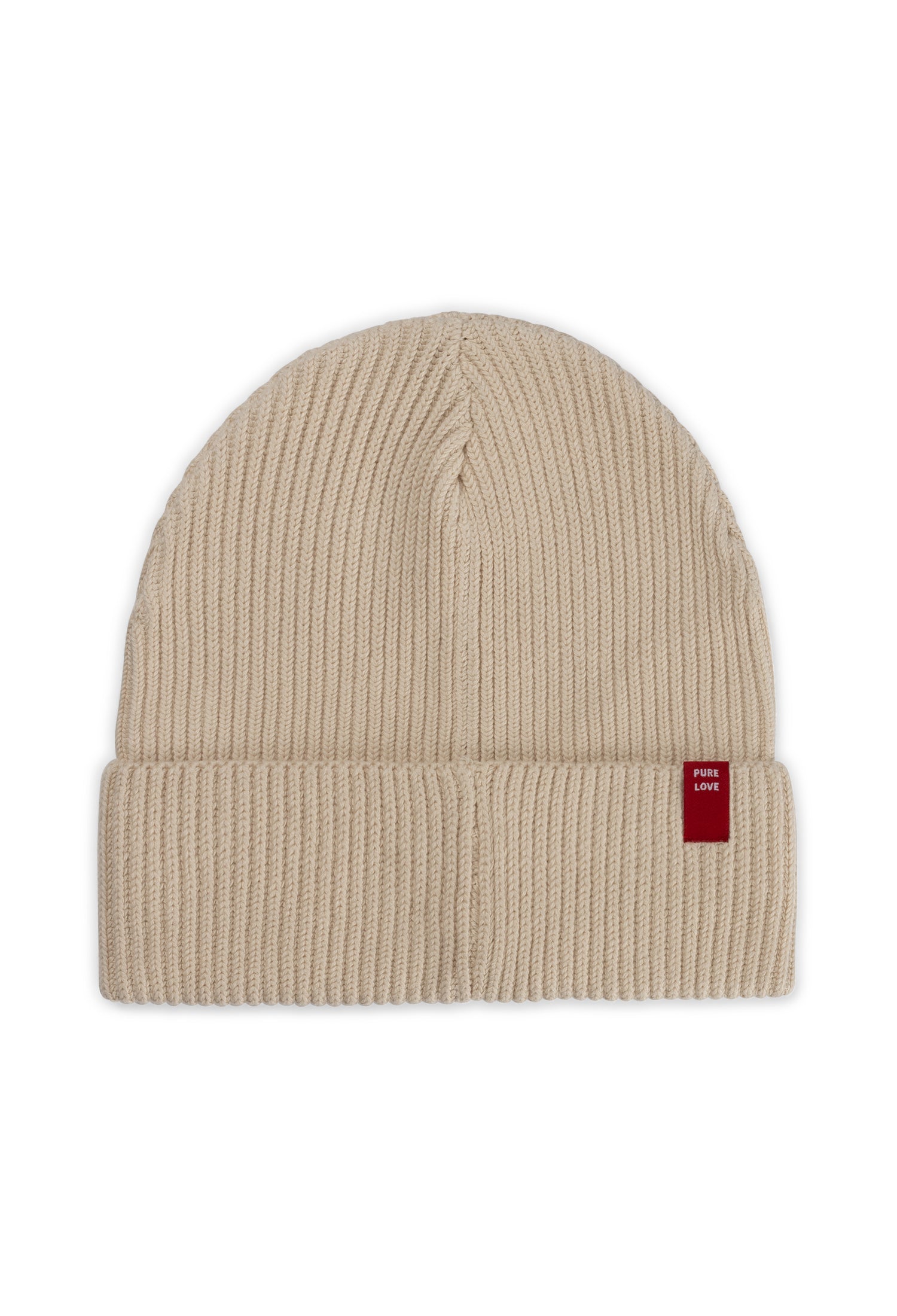 ADIL off white beanie bio katoen achterkant