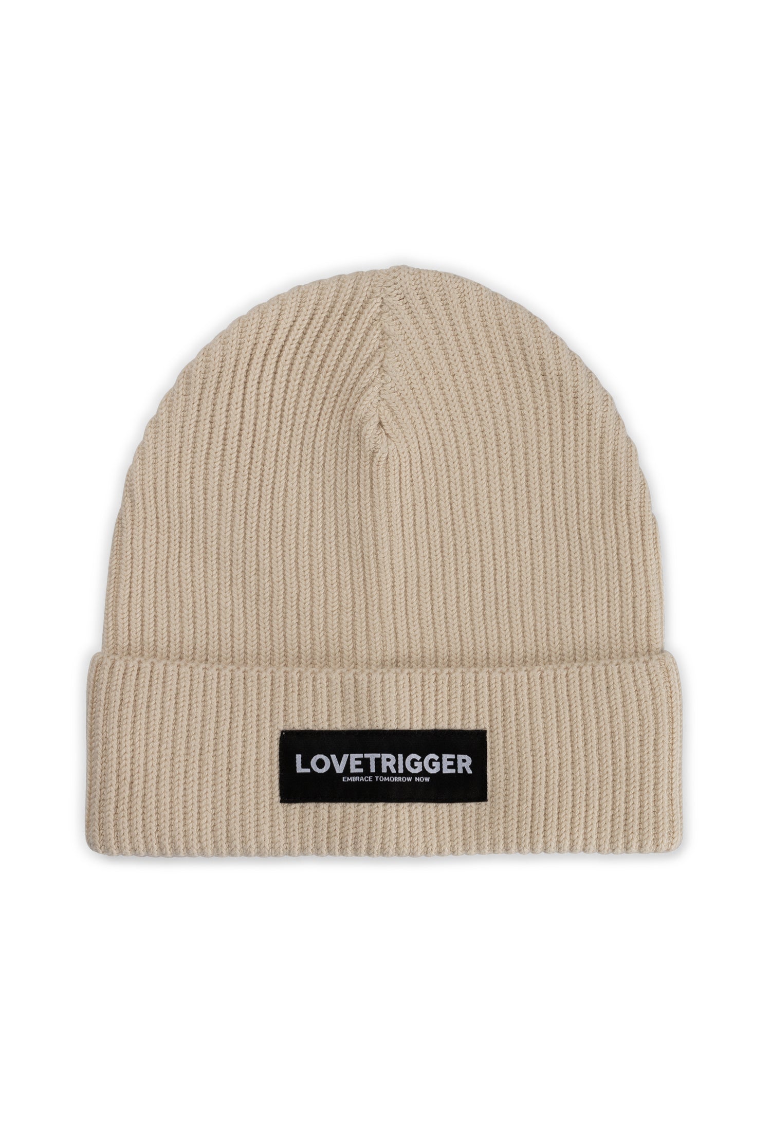 ADIL off white beanie bio katoen voorkant