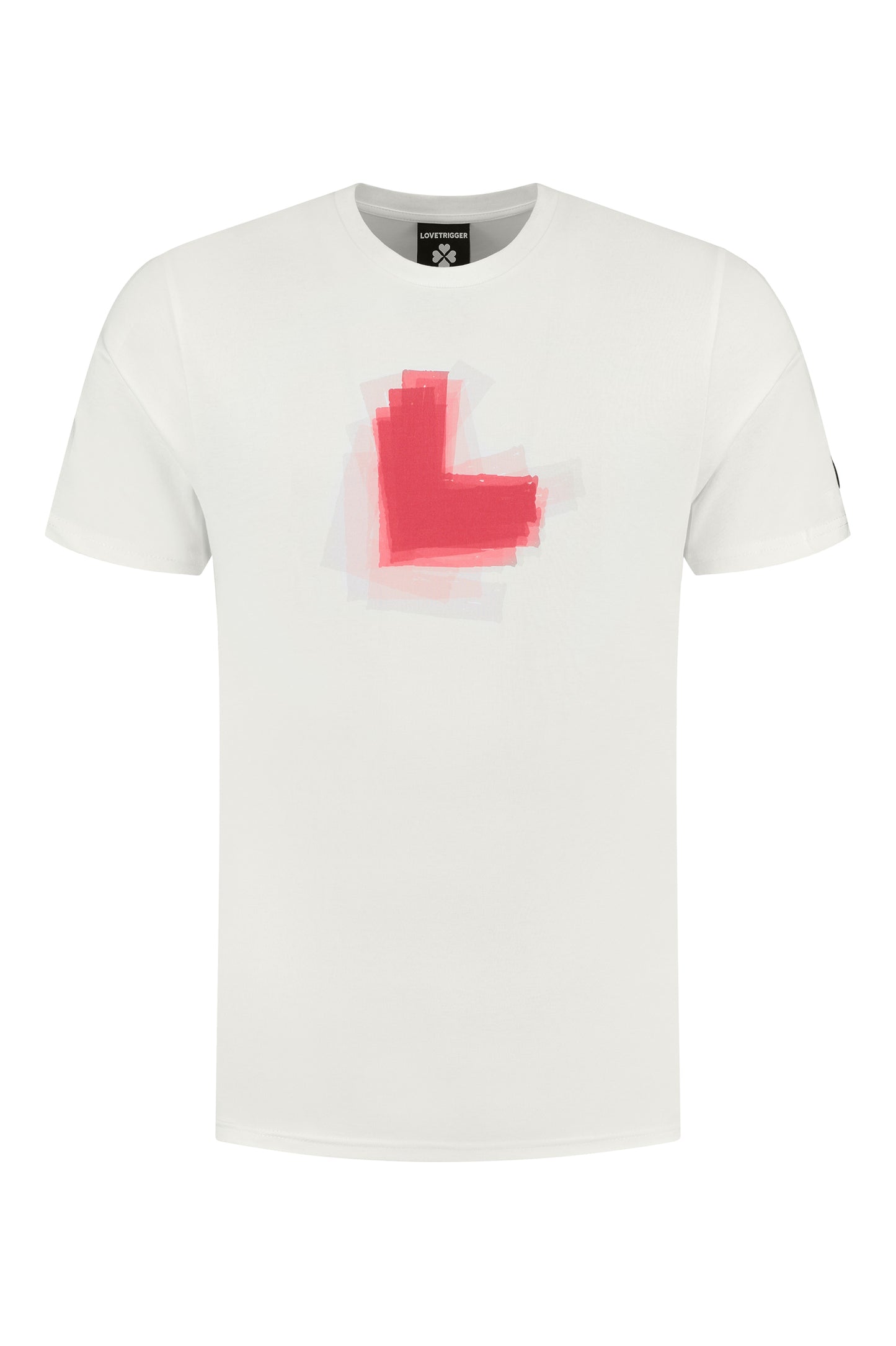 TROY off white t-shirt biologisch katoen voorkant