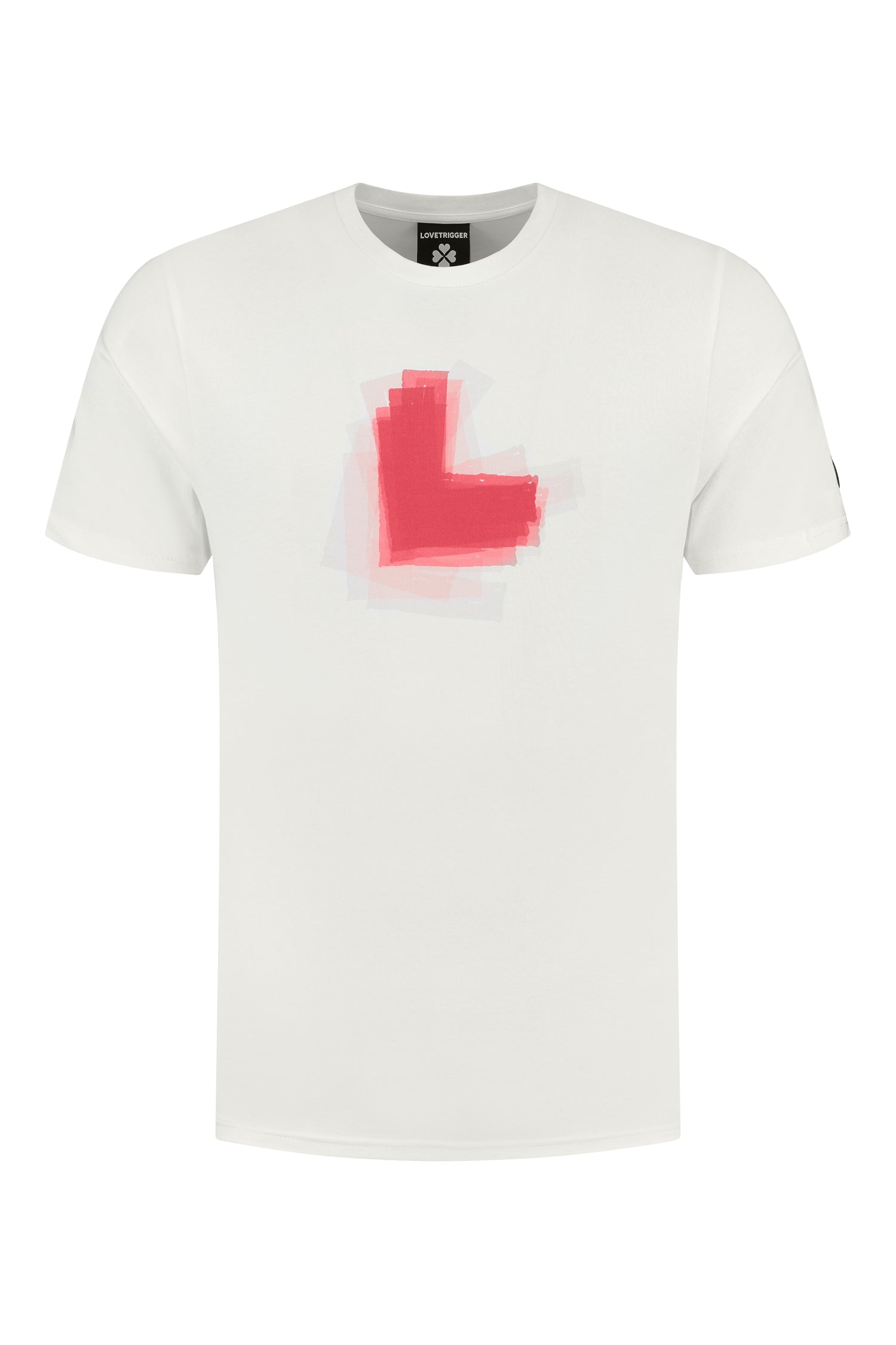 TROY off white t-shirt biologisch katoen voorkant